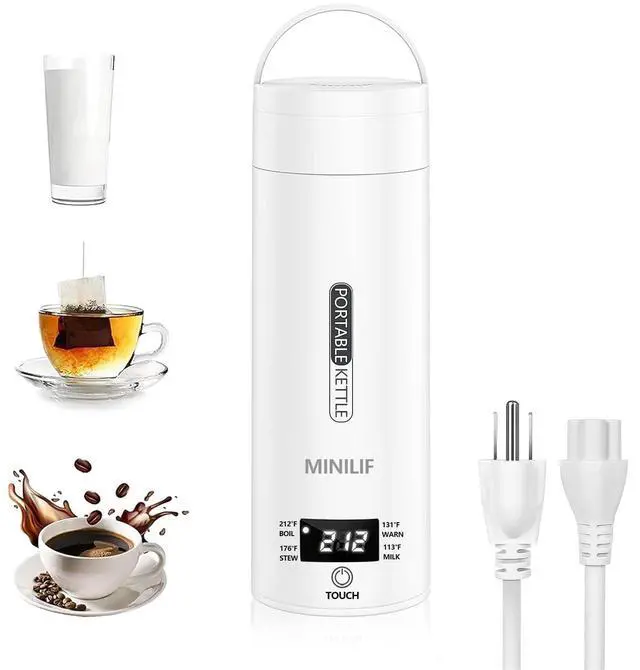 Main image of Travel Kettle Portable Electric Kettle, Small Mini Tea Coffee Kettle Water Boiler With 4 Variable Settings, 316 Stainless Steel, Fast Boiling Water with Auto Shut-Off & Boil Dry Protection