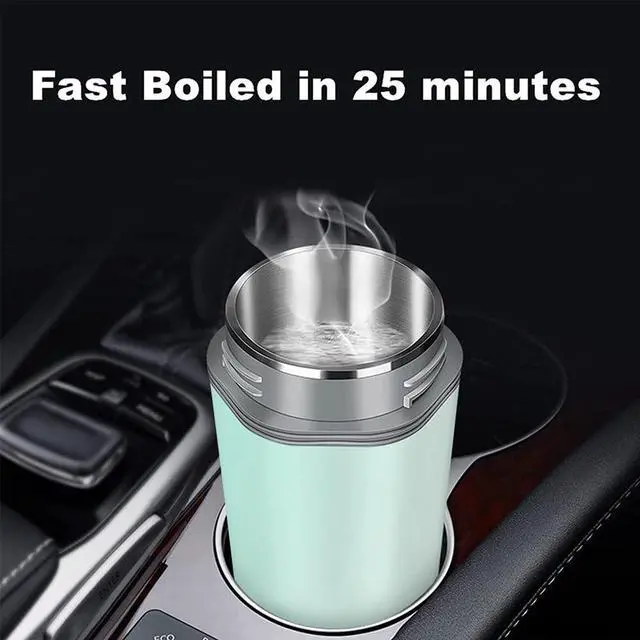 Alt view image 5 of 7 - Portable Electric Travel Kettle, 350ml, BPA-Free & Food-Grade 304 Stainless Steel, Heats to 98°C, One-Button Operation & Auto Shut-Off, 12V/7A 80W Car Kettle for Car, Truck, RV