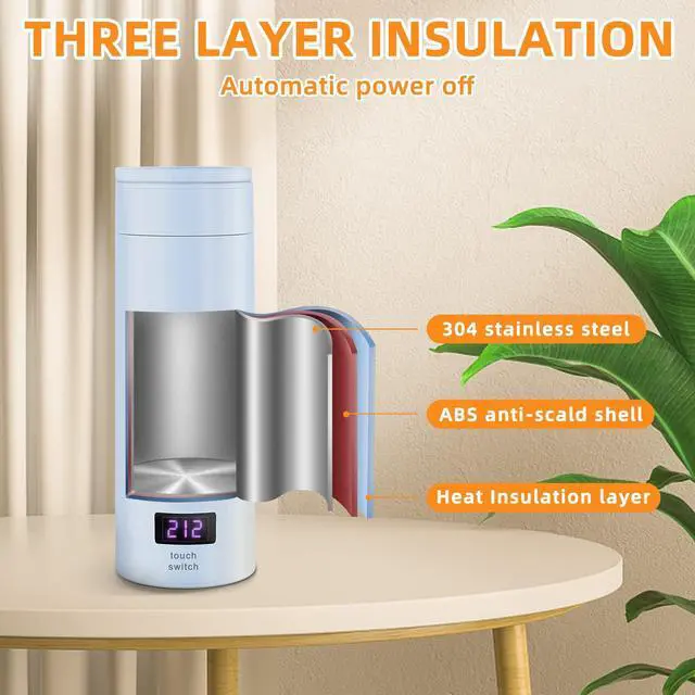 Alt view image 5 of 6 - Travel Electric Kettle, 380ml Small Portable Electric Tea Kettle Water Boiler, Fast Boil and Auto Shut Off Hot Water Kettle, 4 Temperature Mode