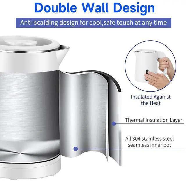 Alt view image 3 of 6 - 0.8L Small Travel Electric Tea Coffee Kettle Portable Hot Water Boiler