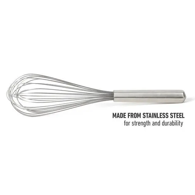 Alt view image 3 of 7 - Prime Balloon Whisk, 12-Inch Kitchen Egg Beater, Stainless Steel Cooking Whisk Heavy-Gauge for Mixing and Aerating, Weighted Handle for Control