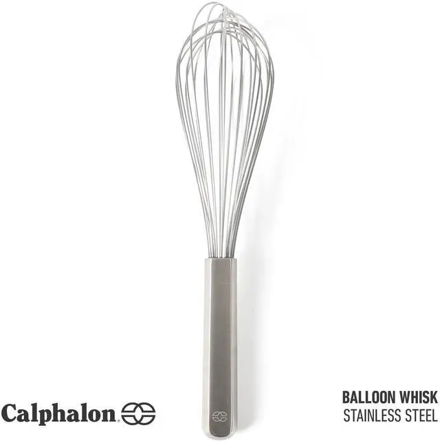 Alt view image 2 of 7 - Prime Balloon Whisk, 12-Inch Kitchen Egg Beater, Stainless Steel Cooking Whisk Heavy-Gauge for Mixing and Aerating, Weighted Handle for Control