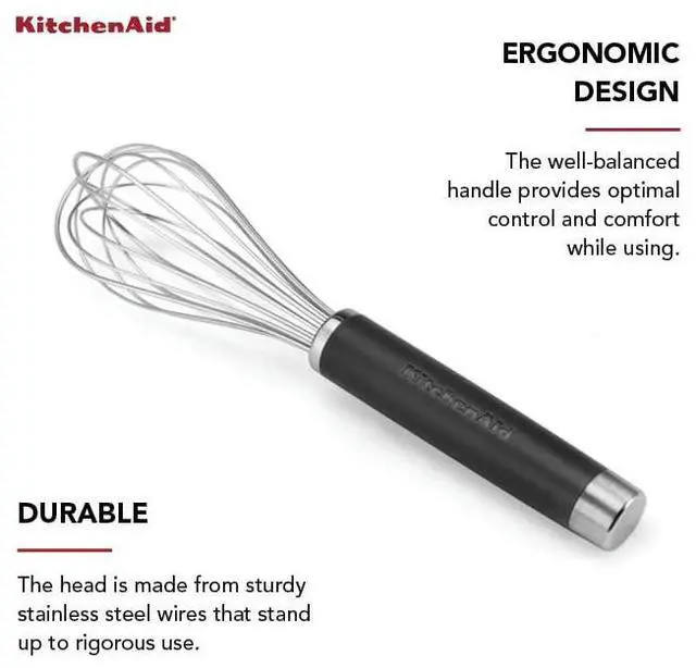 Alt view image 4 of 5 - Gourmet Utility Whisk, 10.5-Inch, Matte Black