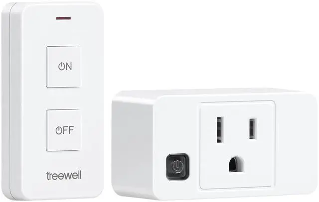 Main image of Remote Control Outlet with Portable Magnetic Switch, 200FT Long Range Wireless On Off Switch, Mini Electrical Outlet Plug, 15A/1875W High-Power for Lamps, Lights, Household Appliances