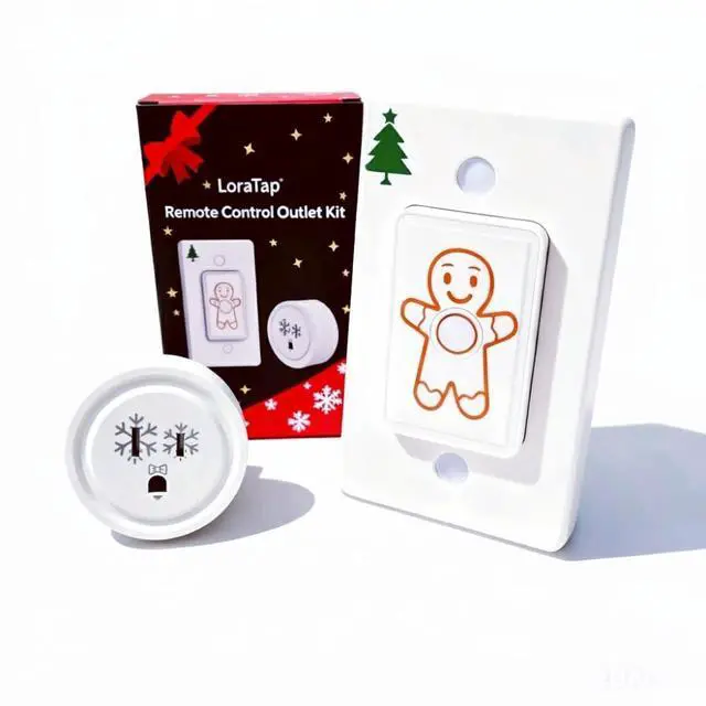 Main image of Remote Control Outlet (Christmas Tree Light Switch): Wireless Wall Switch 100ft Indoor Range On/Off Outlet for Holiday Lights & Small Appliances Pre-Programmed & No Wiring