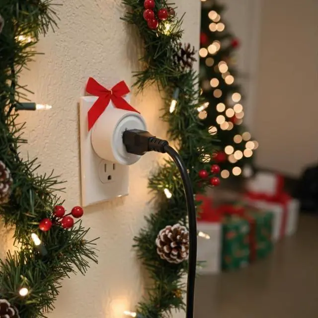 Alt view image 5 of 7 - Remote Control Outlet (Christmas Tree Light Switch): Wireless Wall Switch 100ft Indoor Range On/Off Outlet for Holiday Lights & Small Appliances Pre-Programmed & No Wiring