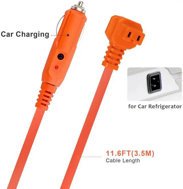 Alt view image 4 of 6 - 12V/24V DC Power Cord, Heavy-Duty Replacement Cable for Car Refrigerators, Compatible with Dometic, Setpower, BougeRV, ICECO, Euhomy, Alpicool, Bodega, ARB & More, 16AWG 11.6FT (3.5M)