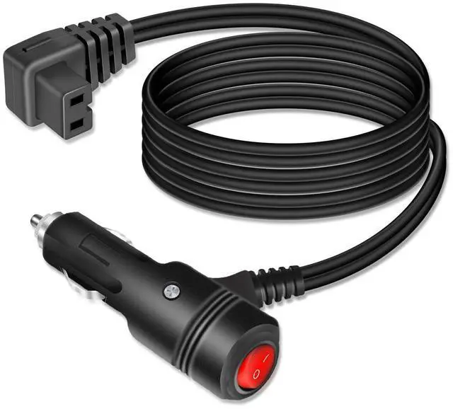 Main image of 12V Car Refrigerator DC Power Cable 4.9FT, 14AWG Cigarette Lighter to 12 Volt Cooler Power Cord for Portable Fridge Freezer, Compressor Cooler and More (4.9FT)