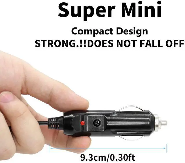 Alt view image 3 of 7 - Car Cooler Cool Box Mini Fridge Lead Cable 4M/13FT 12/24V 2 Pin DC Replacement Car Cooler Cigarette Lighter Lead Plug Power Supply Extension Cable