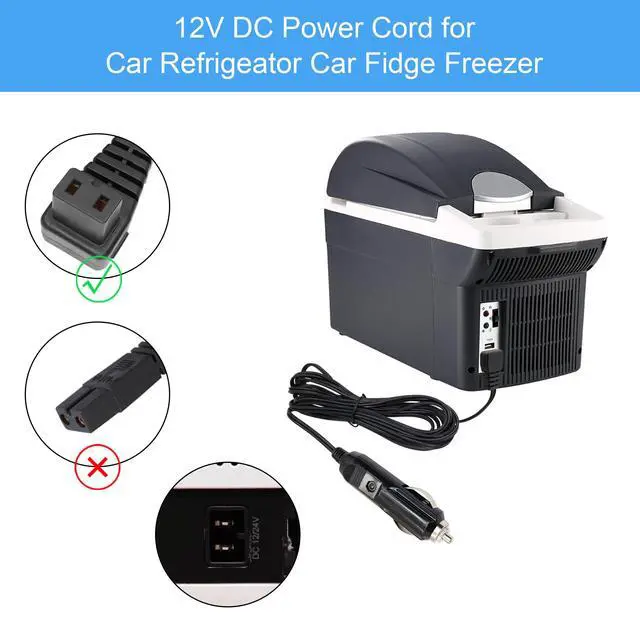 Alt view image 4 of 7 - Car Cooler Cool Box Mini Fridge Lead Cable 4M/13FT 12/24V 2 Pin DC Replacement Car Cooler Cigarette Lighter Lead Plug Power Supply Extension Cable