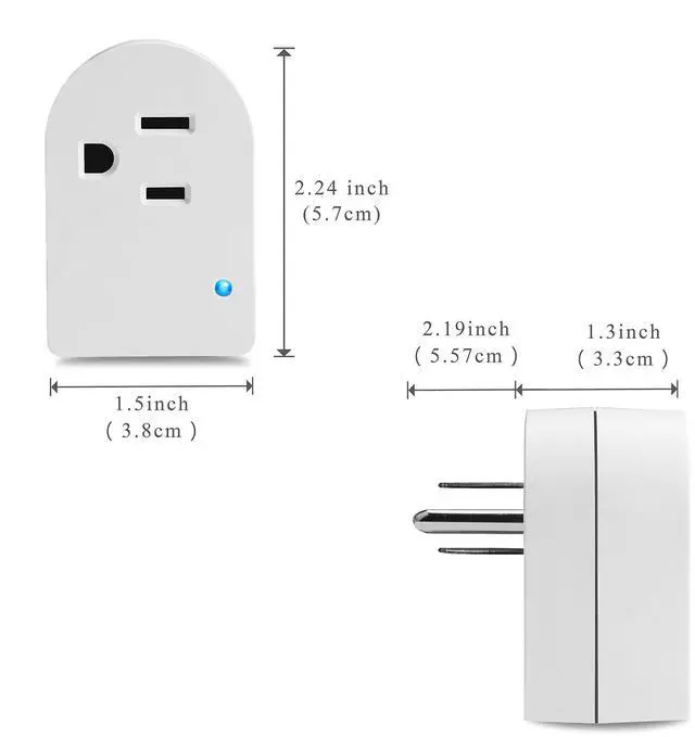 Alt view image 2 of 6 - Single Surge Protector Plug, Grounded Outlet Wall Tap Adapter with Indicator Light, 1 Outlet,245J/125V, ETL, White, 4Pack