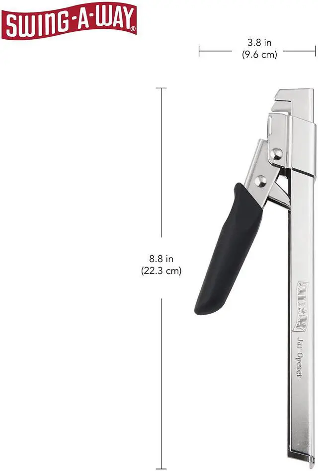 Alt view image 2 of 5 - Comfort Grip Jar Opener, 7.5-Inch, Adjustable Multifunctional Stainless Steel Can Opener with Gripper, Arthritis Friendly Soft Rubber Grip Handle, Kitchen Accessories (Black)