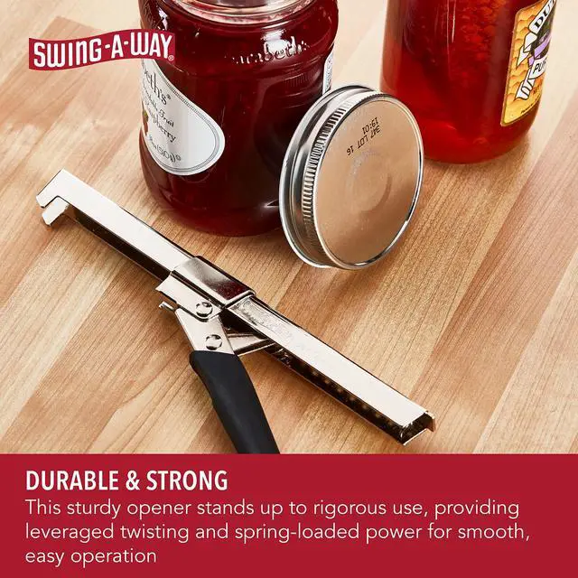 Alt view image 4 of 5 - Comfort Grip Jar Opener, 7.5-Inch, Adjustable Multifunctional Stainless Steel Can Opener with Gripper, Arthritis Friendly Soft Rubber Grip Handle, Kitchen Accessories (Black)