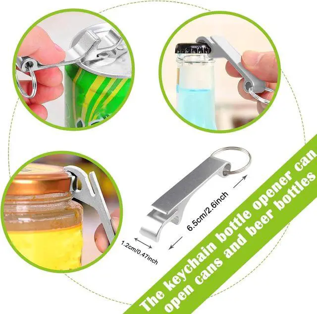 Alt view image 6 of 7 - 2-Pack Adjustable Stainless Steel Jar Opener, Multifunctional Jar Opener for Weak Hands, Seniors with Arthritis, Includes Keychain Opener and Anti-slip sleeve, Opens Jars, Bottles, Containers Easily
