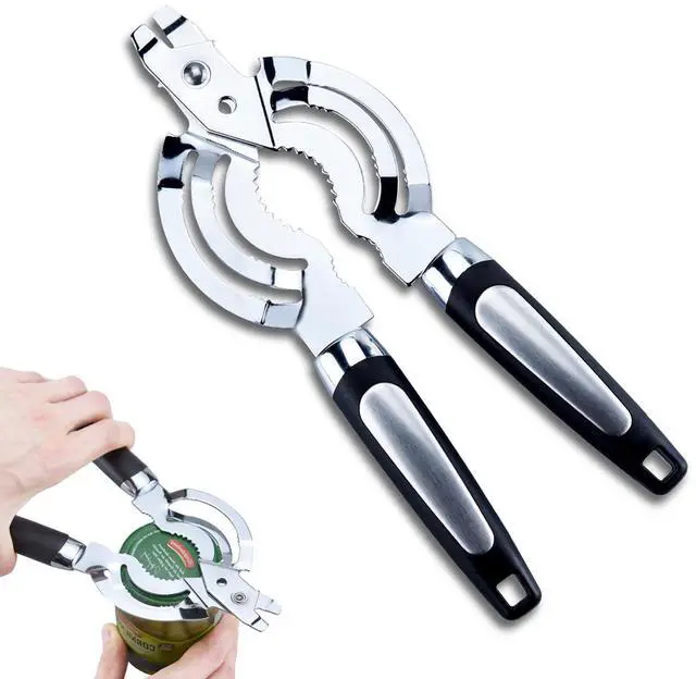 Main image of Jar Opener, Multi Jar Openers for Seniors, Stainless Steel Jar Lid Opener, Bottle Opener for Seniors with Arthritis, Weak Hands