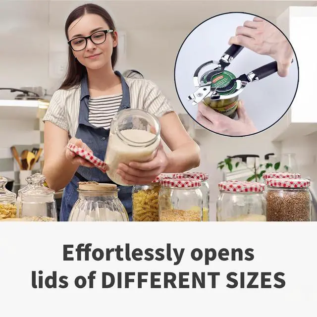 Alt view image 5 of 7 - Jar Opener, Multi Jar Openers for Seniors, Stainless Steel Jar Lid Opener, Bottle Opener for Seniors with Arthritis, Weak Hands