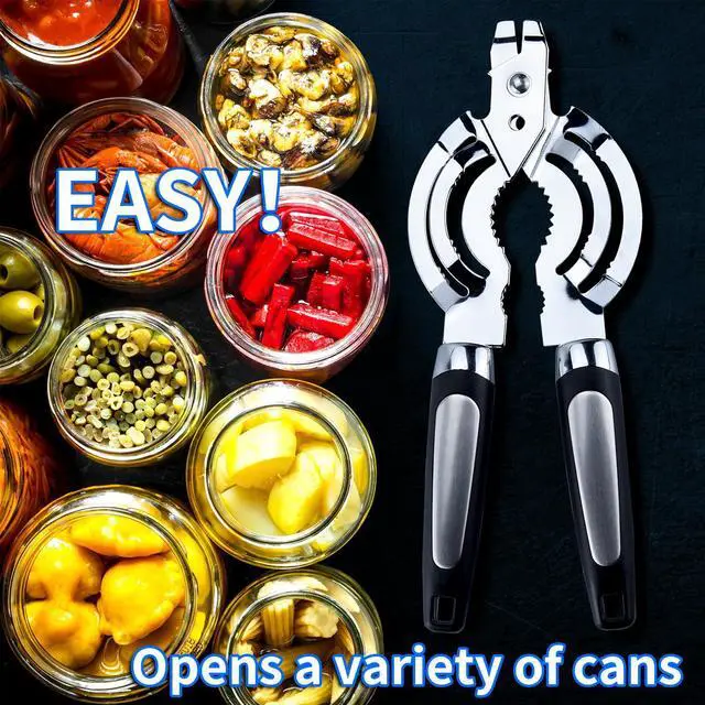 Alt view image 6 of 7 - Jar Opener, Multi Jar Openers for Seniors, Stainless Steel Jar Lid Opener, Bottle Opener for Seniors with Arthritis, Weak Hands