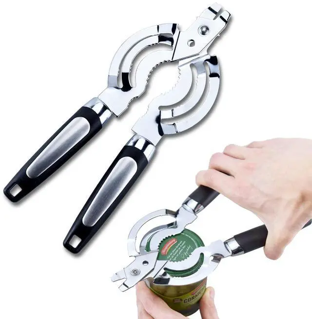 Main image of Jar Opener, Multi Jar Opener for Weak Hands, Stainless Steel Jar Lid Opener, Beer Bottle Opener for Arthritic Hands, Seniors with Arthritis