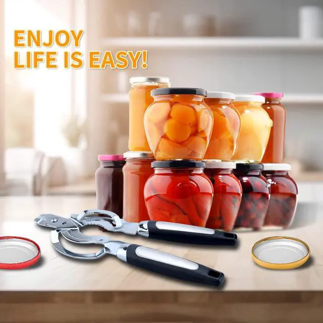 Alt view image 6 of 7 - Jar Opener, Multi Jar Opener for Weak Hands, Stainless Steel Jar Lid Opener, Beer Bottle Opener for Arthritic Hands, Seniors with Arthritis