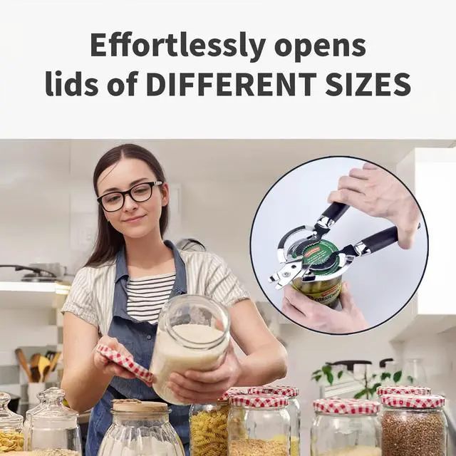 Alt view image 2 of 7 - Jar Opener, Multi Jar Opener for Weak Hands, Stainless Steel Jar Lid Opener, Beer Bottle Opener for Arthritic Hands, Seniors with Arthritis