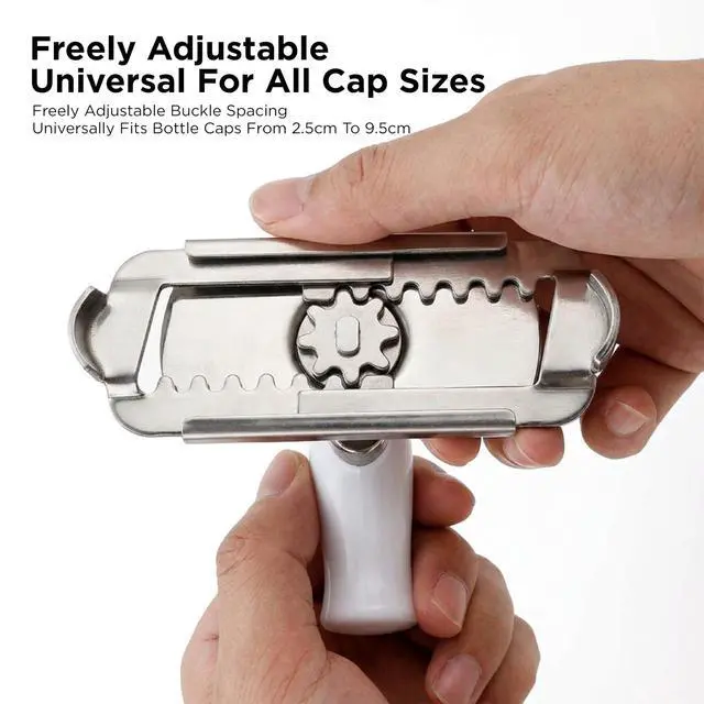 Alt view image 2 of 7 - 2Pcs Adjustable Jar Opener, Stainless Steel Labor-Saving Can Opener for Weak Hands Seniors, Universal Bottle Lid Gripper Tool for All Size Jars & Bottles