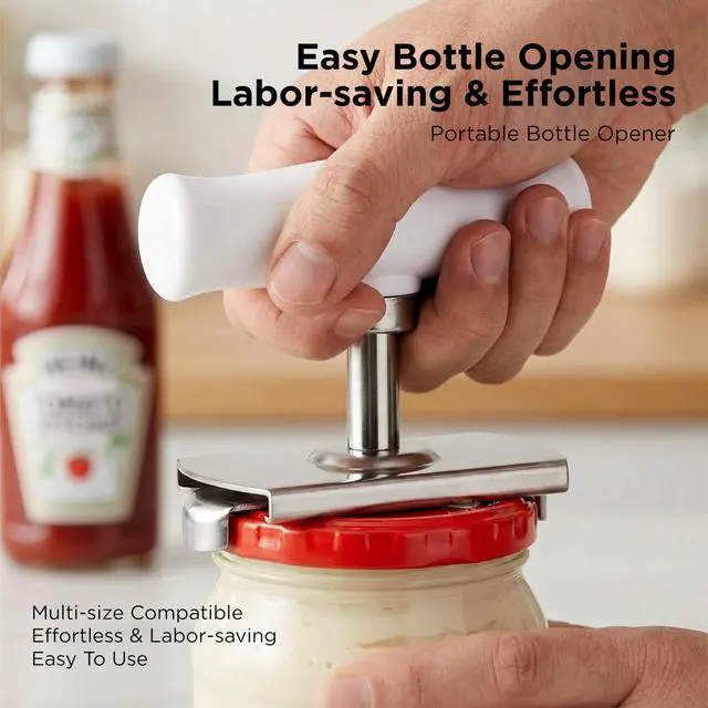 Alt view image 3 of 7 - 2Pcs Adjustable Jar Opener, Stainless Steel Labor-Saving Can Opener for Weak Hands Seniors, Universal Bottle Lid Gripper Tool for All Size Jars & Bottles