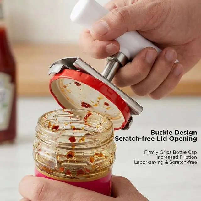Alt view image 4 of 7 - 2Pcs Adjustable Jar Opener, Stainless Steel Labor-Saving Can Opener for Weak Hands Seniors, Universal Bottle Lid Gripper Tool for All Size Jars & Bottles