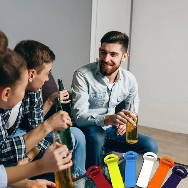 Alt view image 5 of 7 - 6 Pack Jar Key Opener for Weak Hands and Seniors Plastic Bottle Opener for Parties and Kitchen Effortless Jar Lid Vacuum Seal Popper Tool for Arthritis and Carpal Tunnel Relief