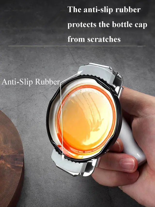 Alt view image 4 of 7 - Jar Opener for Seniors with Arthritis & Weak Hands, Easy Twist Jar Openers, Adjustable Multifunctional Jar Lid Opener, Jar Bottle Cap Opener Gripper, Useful Gifts for Elderly/Women/Men (Wood Handle)
