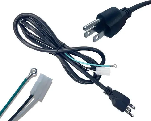 Main image of 8 ft Replacement AC Power Cord for Pellet Grill & Smoker | fits Traeger, Pit Boss, Camp Chef, Z-Grills | 3 Conductor, Ring Terminal on Ground, Molex 2 pin Connector | ELE203 / KIT0089 / 70110