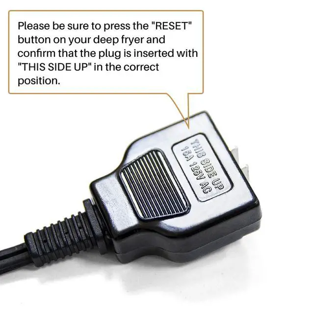Alt view image 4 of 6 - Magnet Power Cord (Only Compatible L-DF401B-T Deep Fryer), 1M, Black