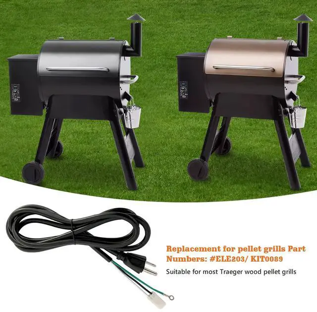 Alt view image 6 of 6 - 6 ft Power Cord Kit for Traeger, Pit Boss Pellet Grills, Replacement Part for Camp Chef and Z-Grill Pellet Grills ELE203/KIT0089