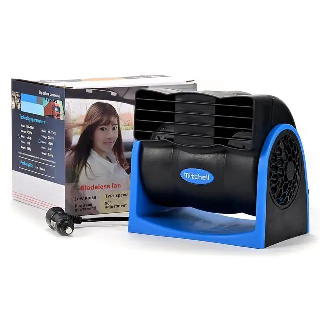 Alt view image 2 of 7 - 12V Car Fan, Auto Vehicle RV Powerful Ventilation Electric Car Fans with Cigarette Lighter Plug for SUV