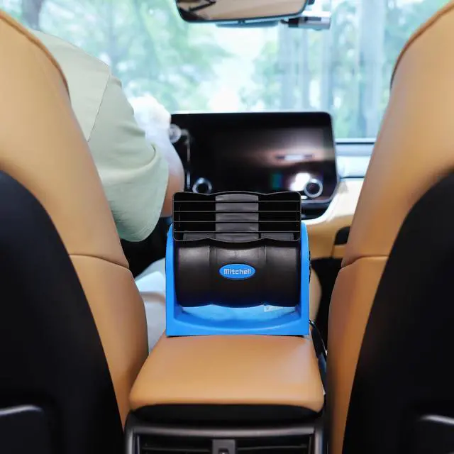 Alt view image 4 of 7 - 12V Car Fan, Auto Vehicle RV Powerful Ventilation Electric Car Fans with Cigarette Lighter Plug for SUV