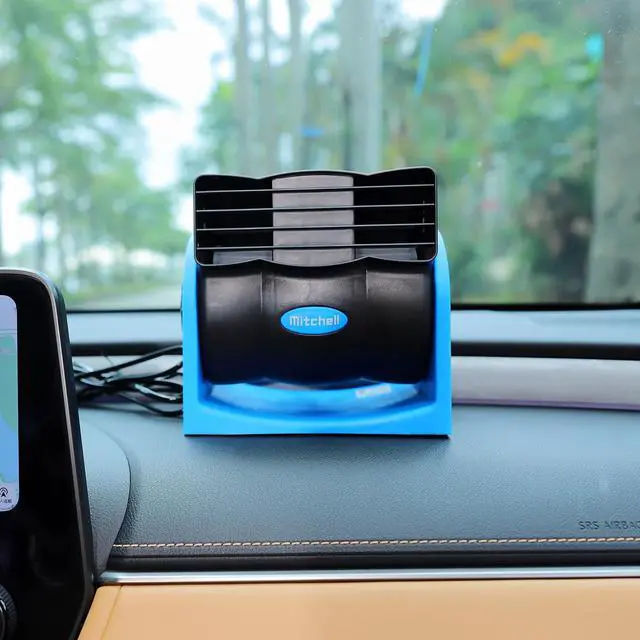 Alt view image 3 of 7 - 12V Car Fan, Auto Vehicle RV Powerful Ventilation Electric Car Fans with Cigarette Lighter Plug for SUV
