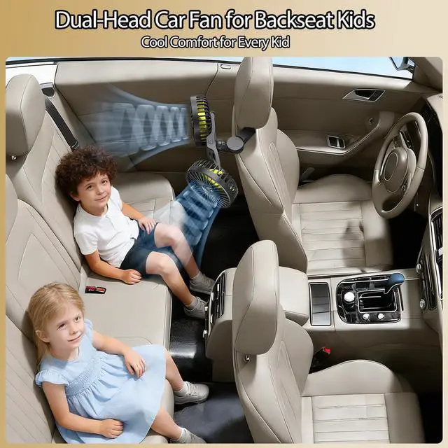 Alt view image 7 of 7 - Car Backseat Fans for Backseat for Kids, Car Seat Fan for Back Seat Car (No Battery)