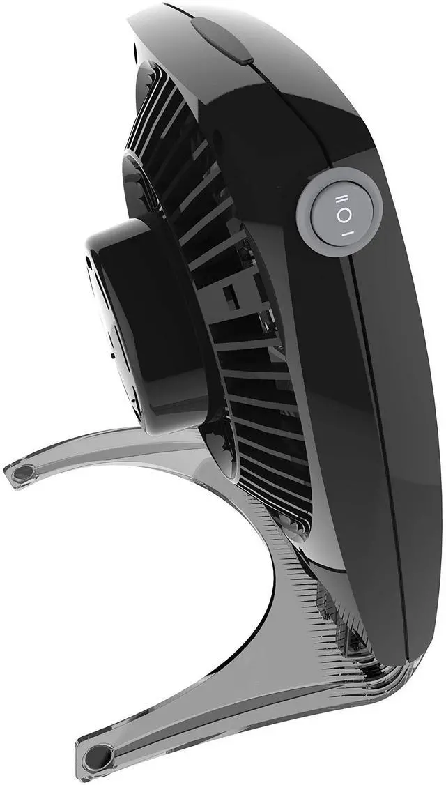 Alt view image 3 of 7 - FIT Personal Air Circulator Fan with Fold-Up Design, Directable Airflow, Compact Size, Perfect for Travel or Desktop Use, Black