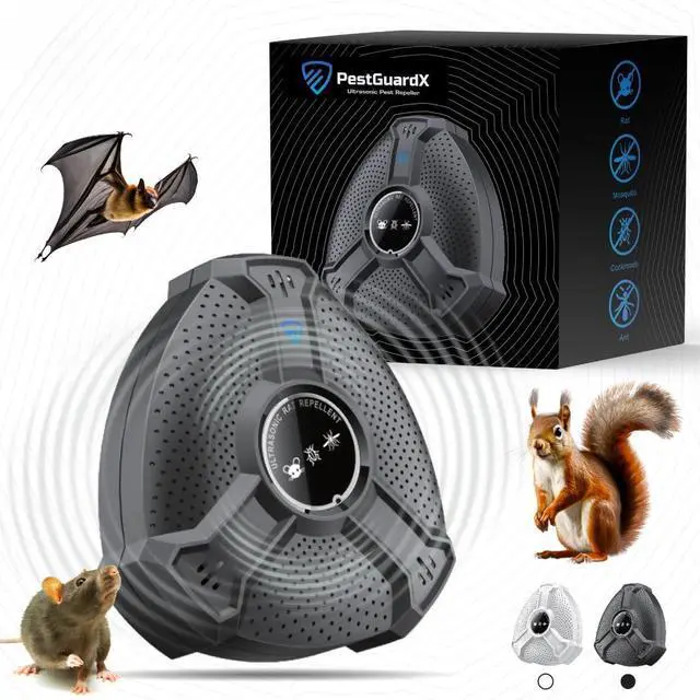 Main image of 2025 Ultrasonic Pest Repeller High-Powered Indoor Plug-in Repellent for Rodents, Roaches, Ants, Bugs Electronic Pest Control for House, Kitchen, Hotel Pet & Child Safe (Black), 1 Pack