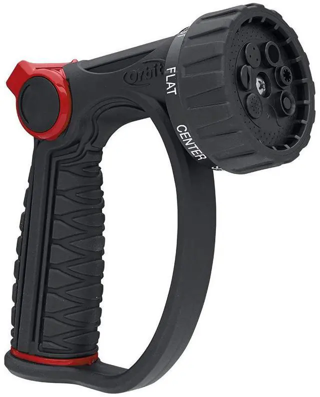 Main image of 58993 7-Pattern Watering Nozzle with Thumb Control, Black