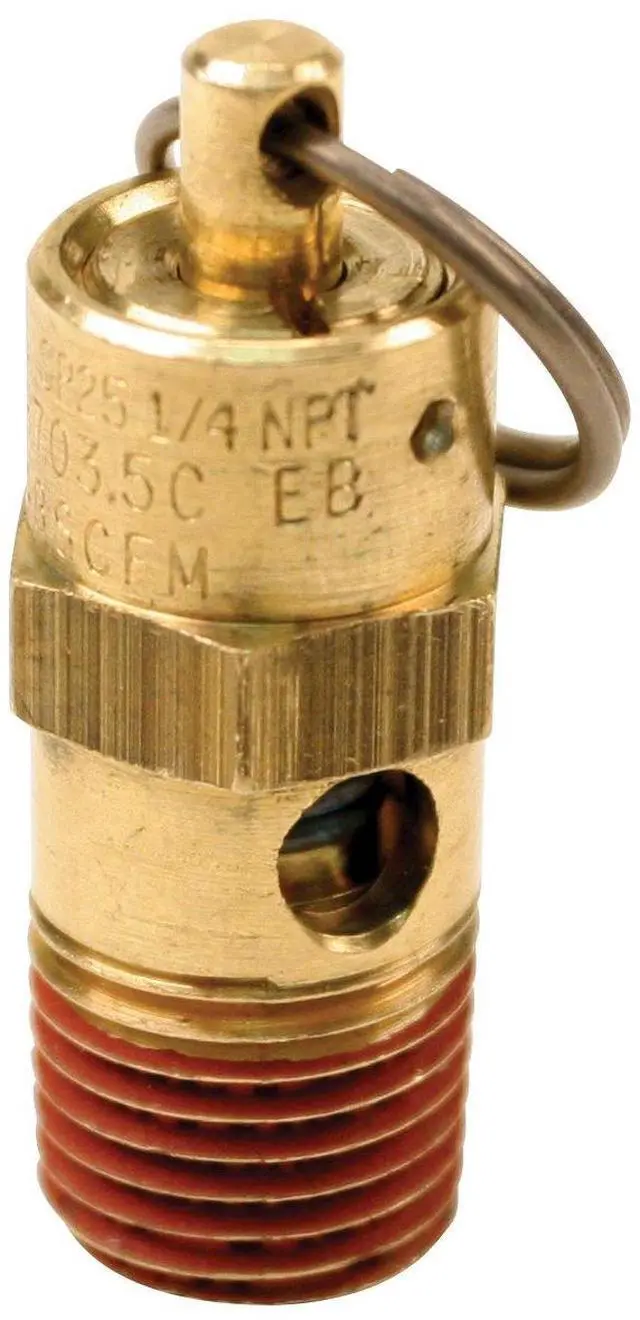 Main image of 92175 175 PSI Safety Valve with 1/4" NPT, Gold