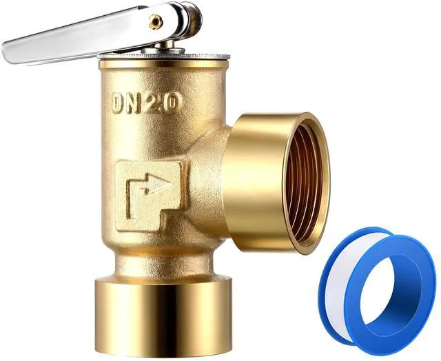 Main image of 3/4" FNPT Female Inlet & Outlet, 30 PSI Pressure Relief Valve for Hot Water Boilers & Hydronic Heating Systems, Brass, Opens Automatically To Release Excessive Pressure