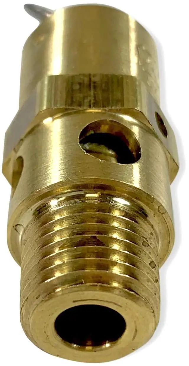 Alt view image 2 of 7 - Brass, 1/4" NPT Industrial Hard Seat Safety Pressure Relief Valve, Made In The USA (25 PSI / 30 SCFM)