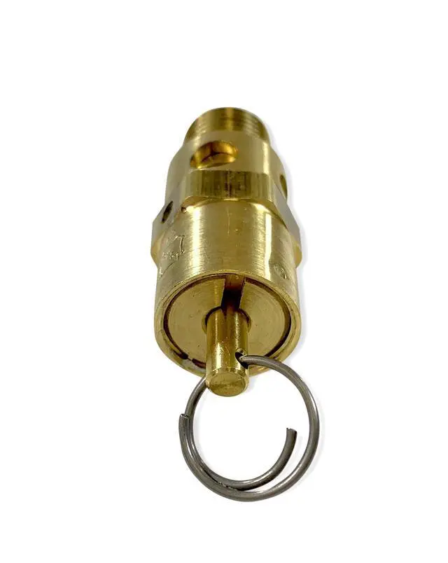 Alt view image 3 of 7 - Brass, 1/4" NPT Industrial Hard Seat Safety Pressure Relief Valve, Made In The USA (25 PSI / 30 SCFM)