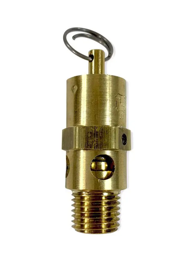 Alt view image 4 of 7 - Brass, 1/4" NPT Industrial Hard Seat Safety Pressure Relief Valve, Made In The USA (25 PSI / 30 SCFM)