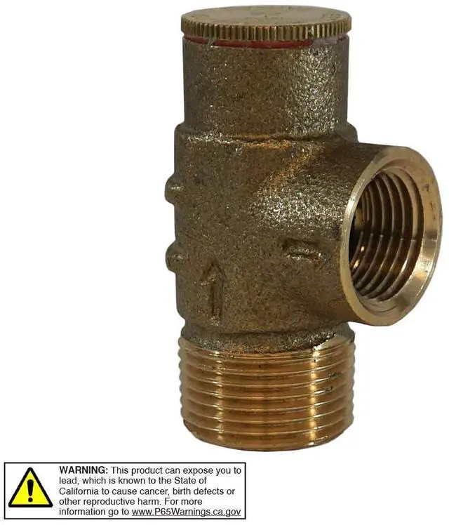 Alt view image 2 of 7 - MFG PRVNL75100 3/4" Lead-Free Brass Pressure Relief Valve, 100 PSI Cold Water Safety Valve for Well Tank, Pump & Plumbing Systems, 3/4" NPT No-Lead Water System Protection Valve