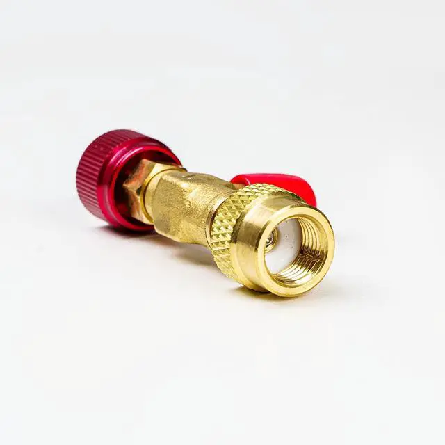 Alt view image 5 of 5 - R32 R410a Refrigerant Charging Safety Valve, 1/4" Male to 5/16" Female, for R32 R410a Air Conditioner Manifold Brass Low Loss Fittings