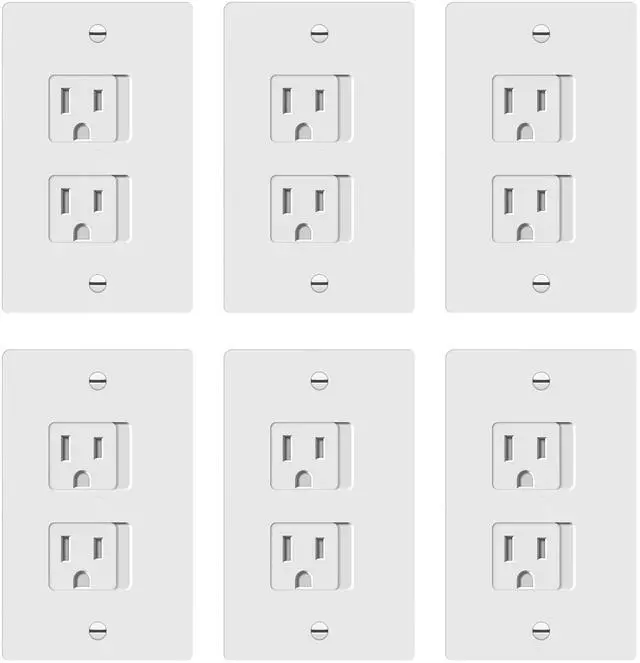 Main image of Child Proof Outlet Cover, Self-Closing, Fits Both Duplex and Decorator Outlet, Safety Design, Tamper-Resistant Socket Plug for Receptacle, Size 4.68" x 2.93", 8800-TR, White 6 Pack