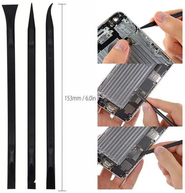 Alt view image 3 of 7 - Pry Tool Kit, LIFEGOO Safe Non-Nylon and Ultrathin Steel Screen Opening Spudger Tool Repair Kit for Cell Phone, LCD, MacBook, Ipad, iPod, Tablet and More