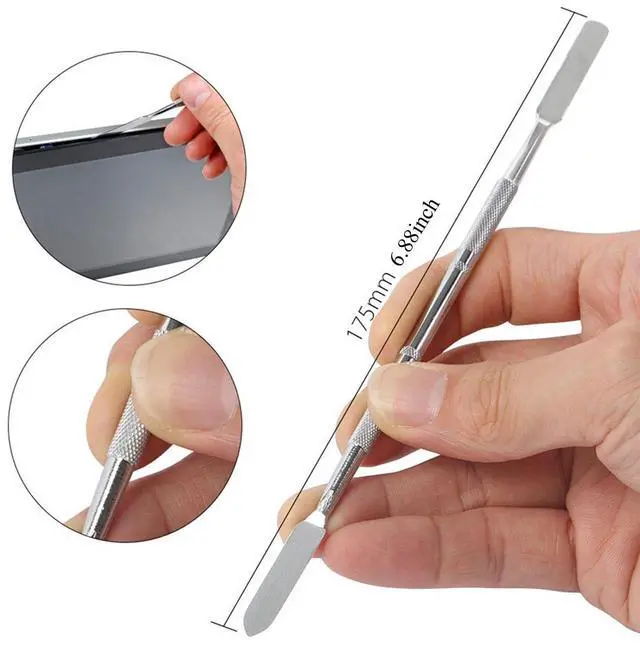 Alt view image 5 of 7 - Pry Tool Kit, LIFEGOO Safe Non-Nylon and Ultrathin Steel Screen Opening Spudger Tool Repair Kit for Cell Phone, LCD, MacBook, Ipad, iPod, Tablet and More