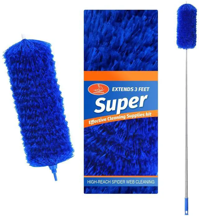 Main image of Microfiber Feather Duster with Bendable Head, Dusters for Cleaning, Extendable Microfiber Duster, Long Reach Dusting Tool for High Ceilings, Ceiling Fans, Blinds, Cobweb